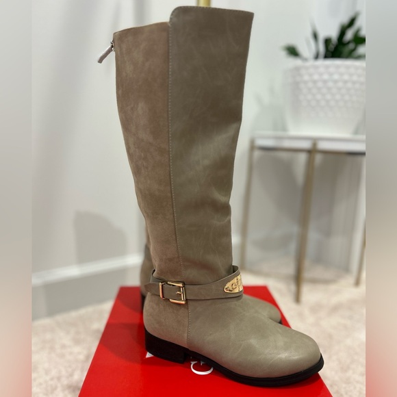 GUESS Haylee Taupe Knee-High Boots - Picture 1 of 8